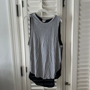 Haute Hippie Gray and Black Tank Top